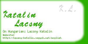 katalin lacsny business card